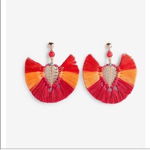 Express ombré tassel filigree statement earring